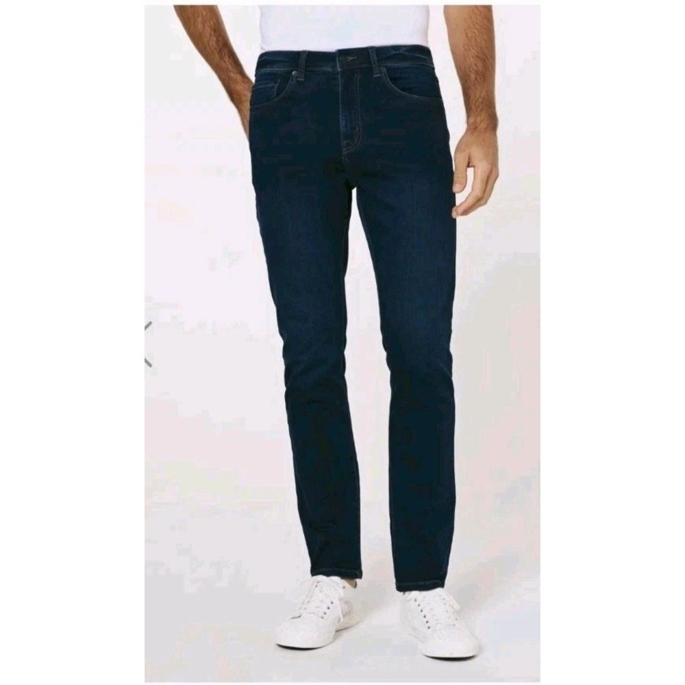 7 Diamonds Generation Straight Fit Jeans Men's 31x30 Ocean Dark Blue Stretch NWT